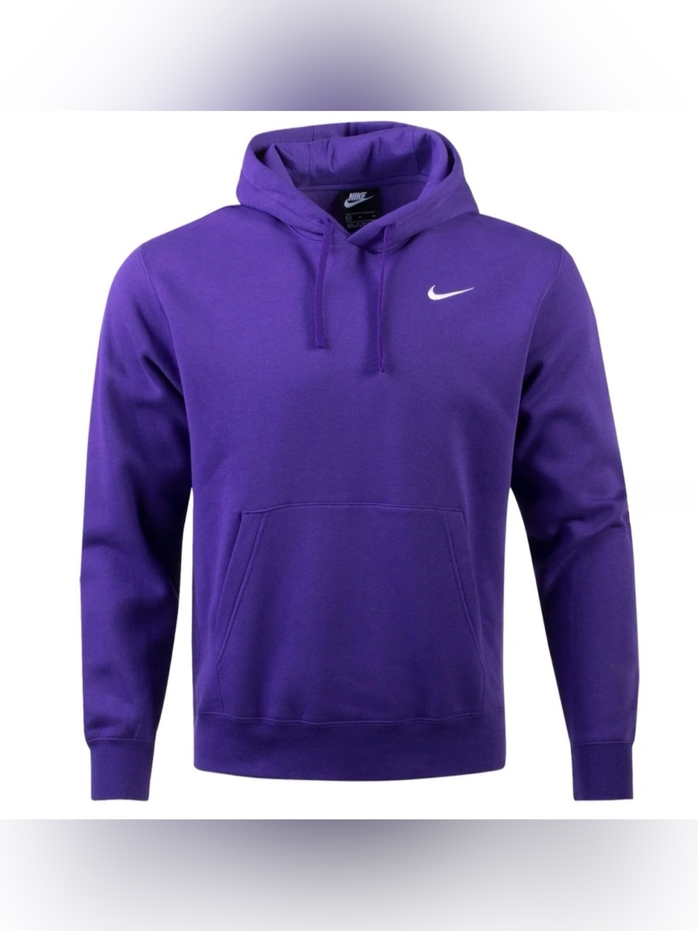 Nike Purple Hooded Sweatshirt with White Swoosh
